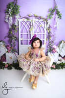 Purple white doors